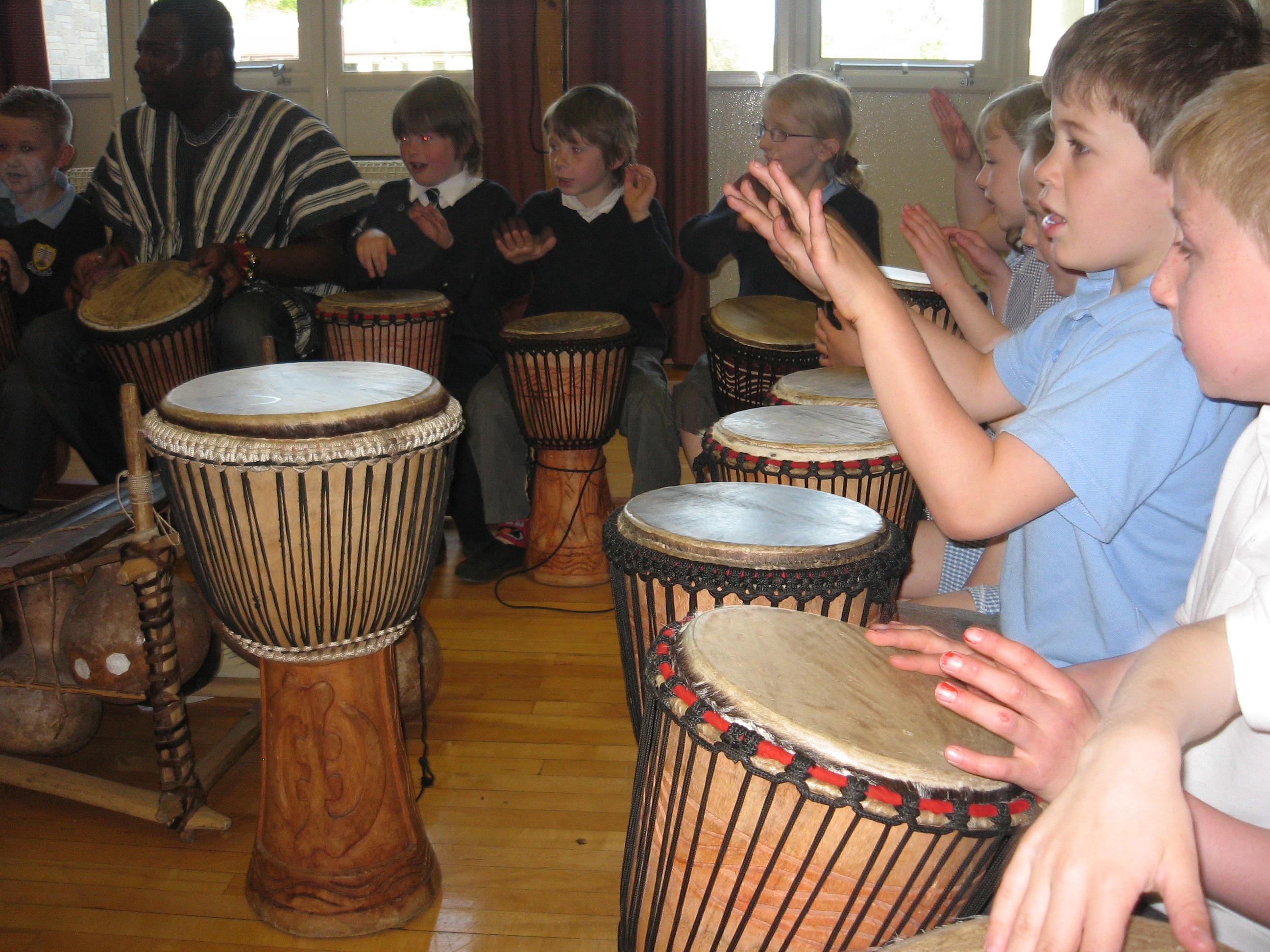 Doune Primary School drumming workshop