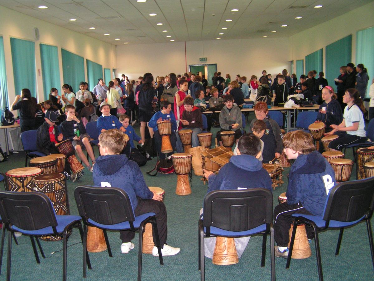 African drumming for community festivals and gala days.